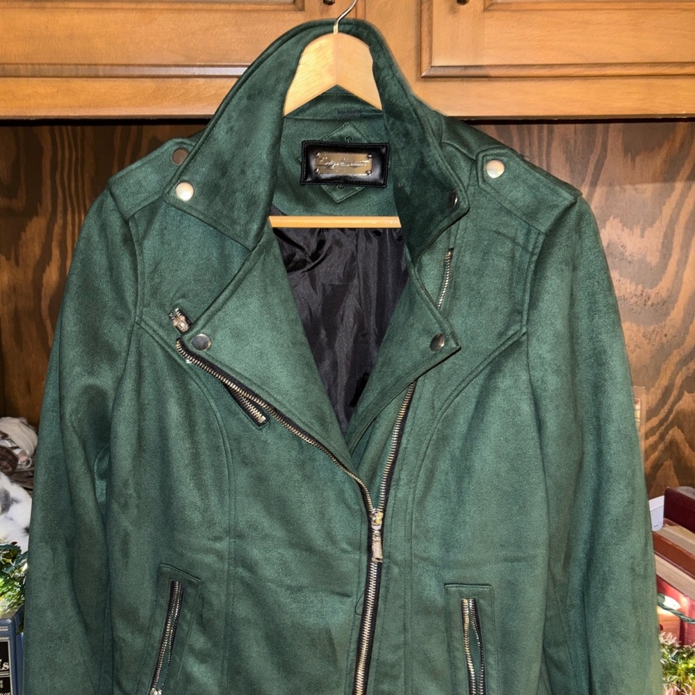 Emerald Green Suede Jacket